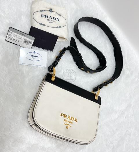 Sell Prada Pionniere Saddle City Small Crossbody Bag GHW Black